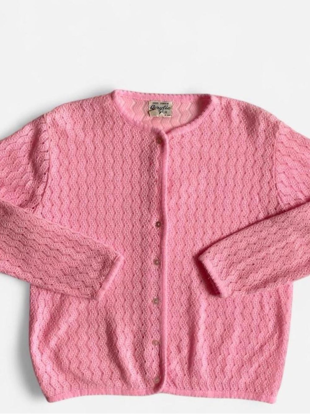 Vintage bubblegum pink cardigan
